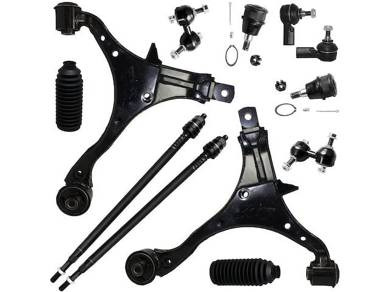 Front Control Arm Ball Joint Tie Rod and Sway Bar Link Kit - Compatible with 2002 - 2006 Honda CR-V 2003 2004 2005