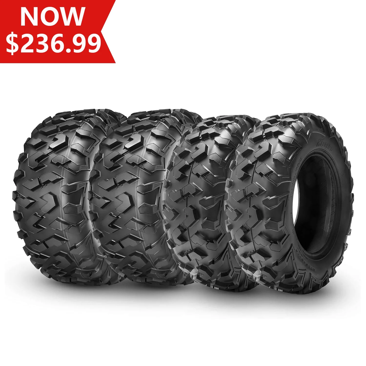 HALBERD 25x8-12 25x10-12 ATV Tires 6PR All Terrain 4 Tubeless Off Road Tires Set of 4