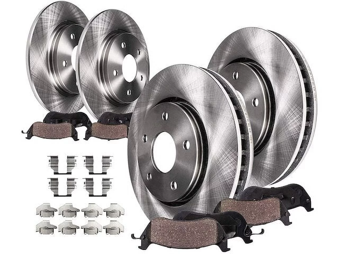 Front and Rear Brake Pad and Rotor Kit - Compatible with 2012 - 2016 Chrysler Town & Country 2013 2014 2015