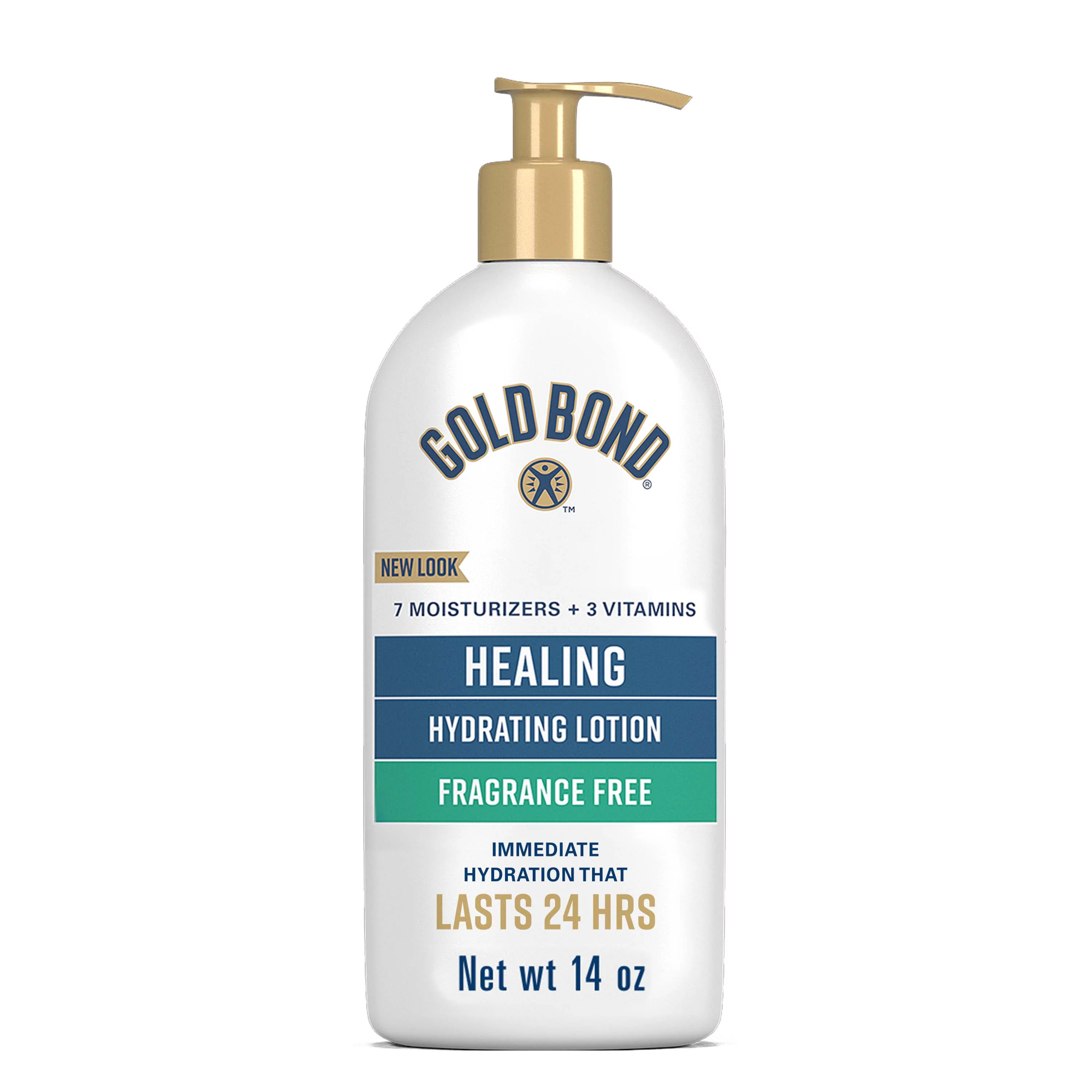 Gold Bond Healing Hydrating Fragrance Free Hand and Body Lotion & Cream for Dry Skin 14oz