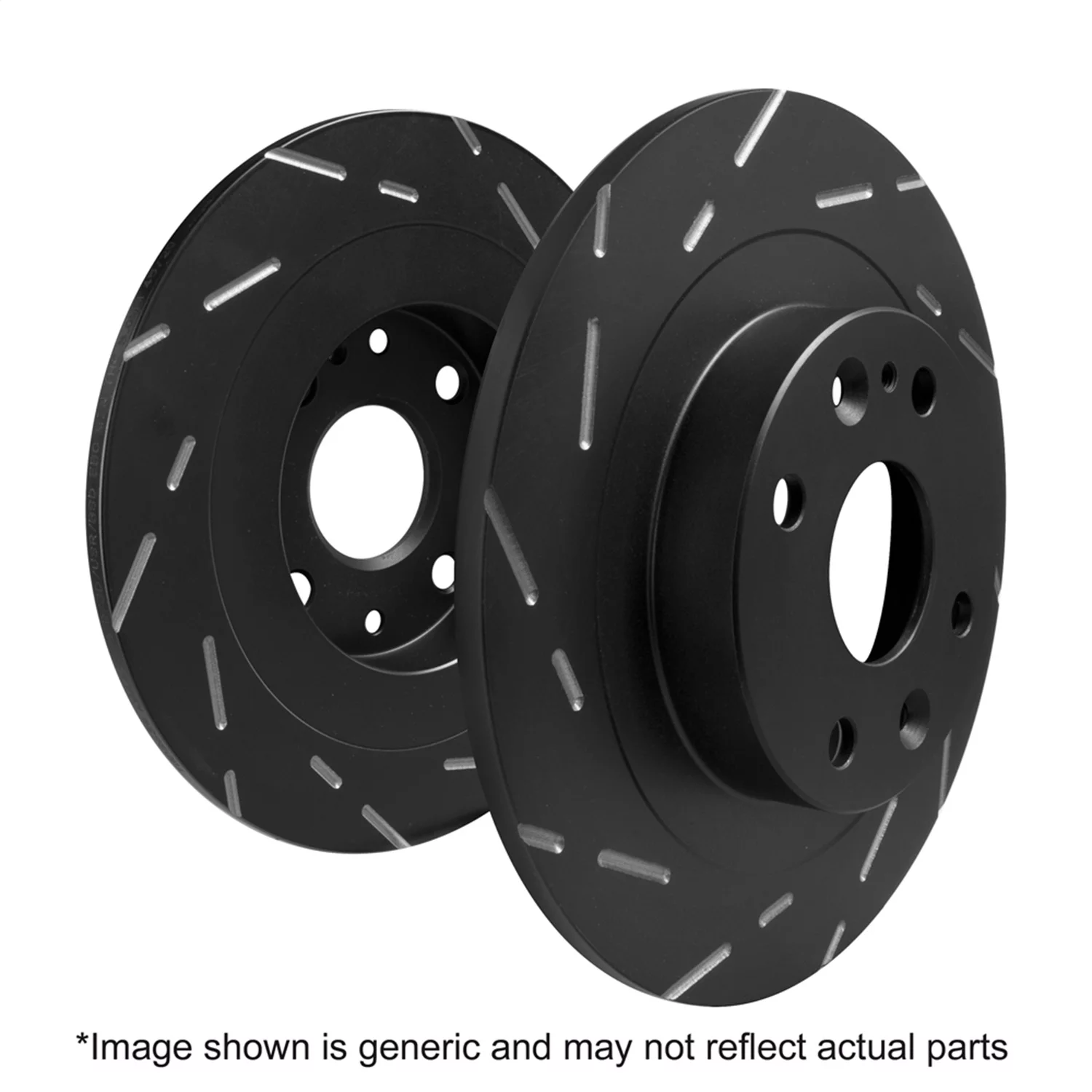 EBC Brakes USR Fine Slotted Rotors (Pair) Fits select: 2010-2018 VOLKSWAGEN JETTA, 2015-2019 VOLKSWAGEN GOLF