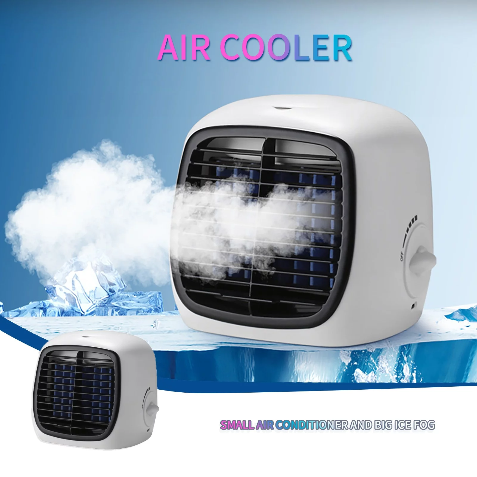 Gaiseeis Portable Mini Conditioning Fan Household Refrigerator Desktop Cooler in Dorm color