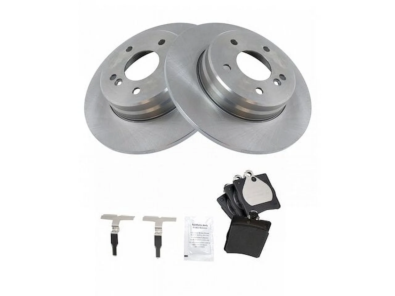 Rear Brake Pad and Rotor Kit - Compatible with 2000 - 2005 Mercedes-Benz CLK320 2001 2002 2003 2004