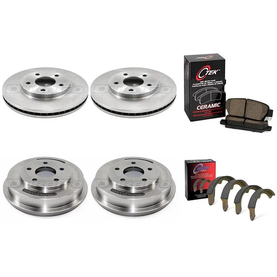 Fits 2011 Chevrolet HHR Brake Rotors & Ceramic Pads + Brake Drums & Shoes