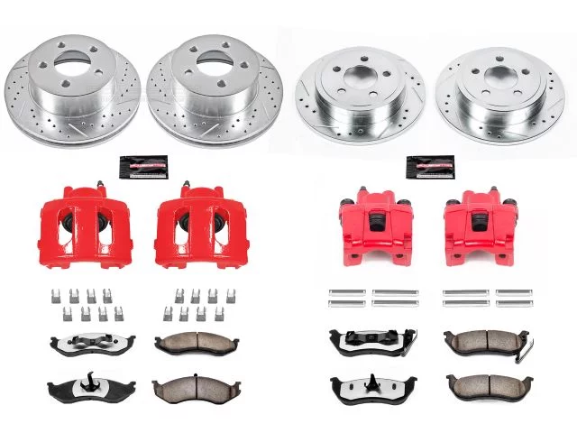 Power Stop KC2154-36 Z36 Truck & Tow Performance Brake Kit W/Calipers -Front & Rear