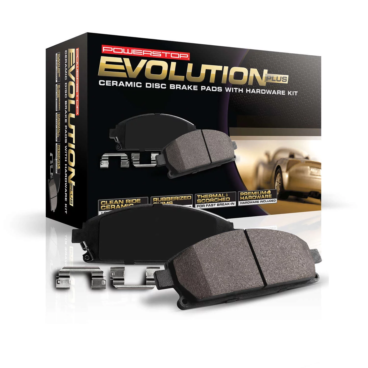 Power Stop Front Z17 Evolution Ceramic Brake Pads with Hardware 17-1760