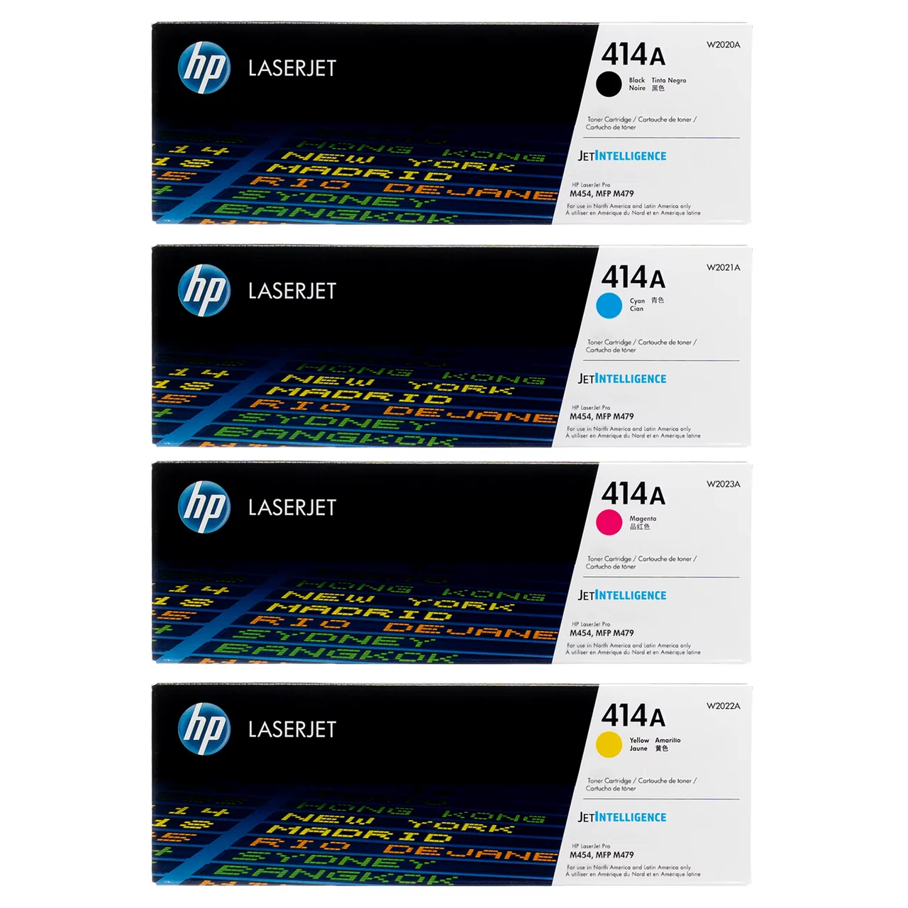HP 414A Color Laser Jet Pro Series - Black, Cyan, Yellow, Magenta, Toner Set
