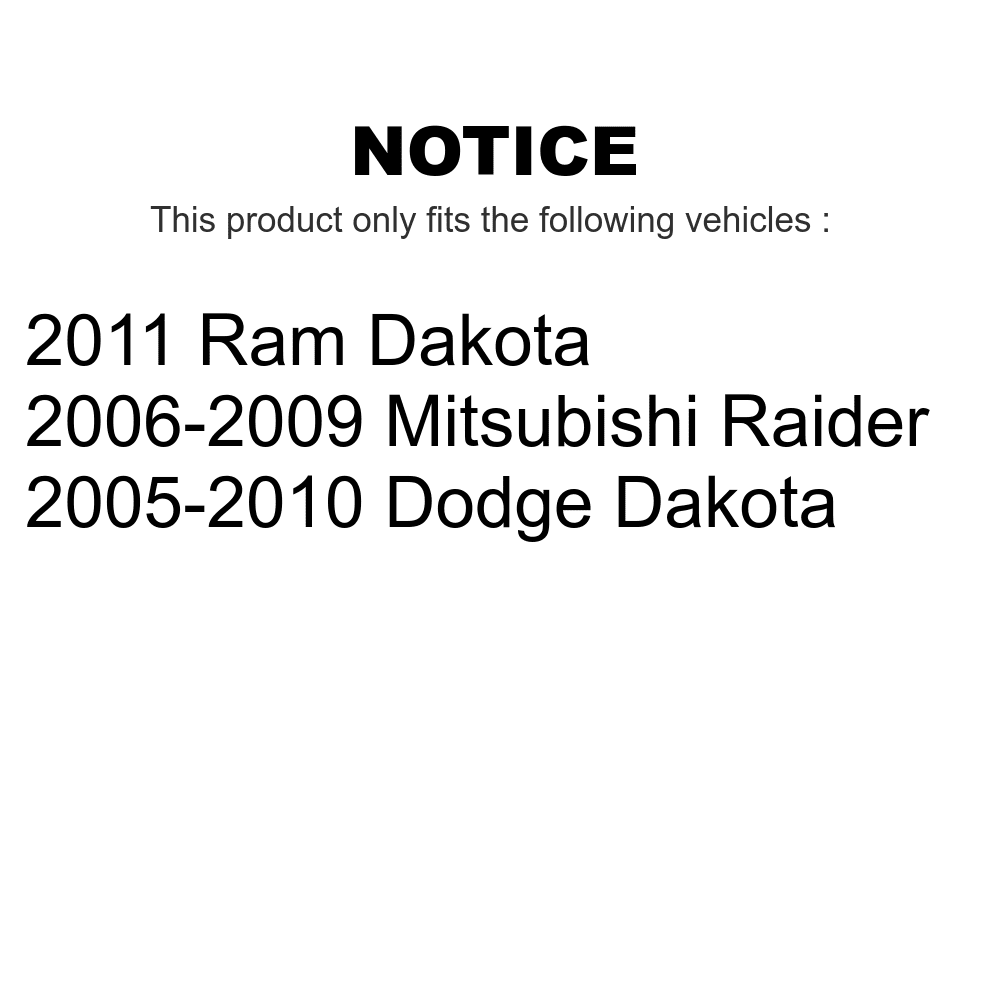 Transit Auto - Front Disc Brake Rotors And Ceramic Pads Kit For Dakota Dodge Mitsubishi Raider Ram K8C-100605