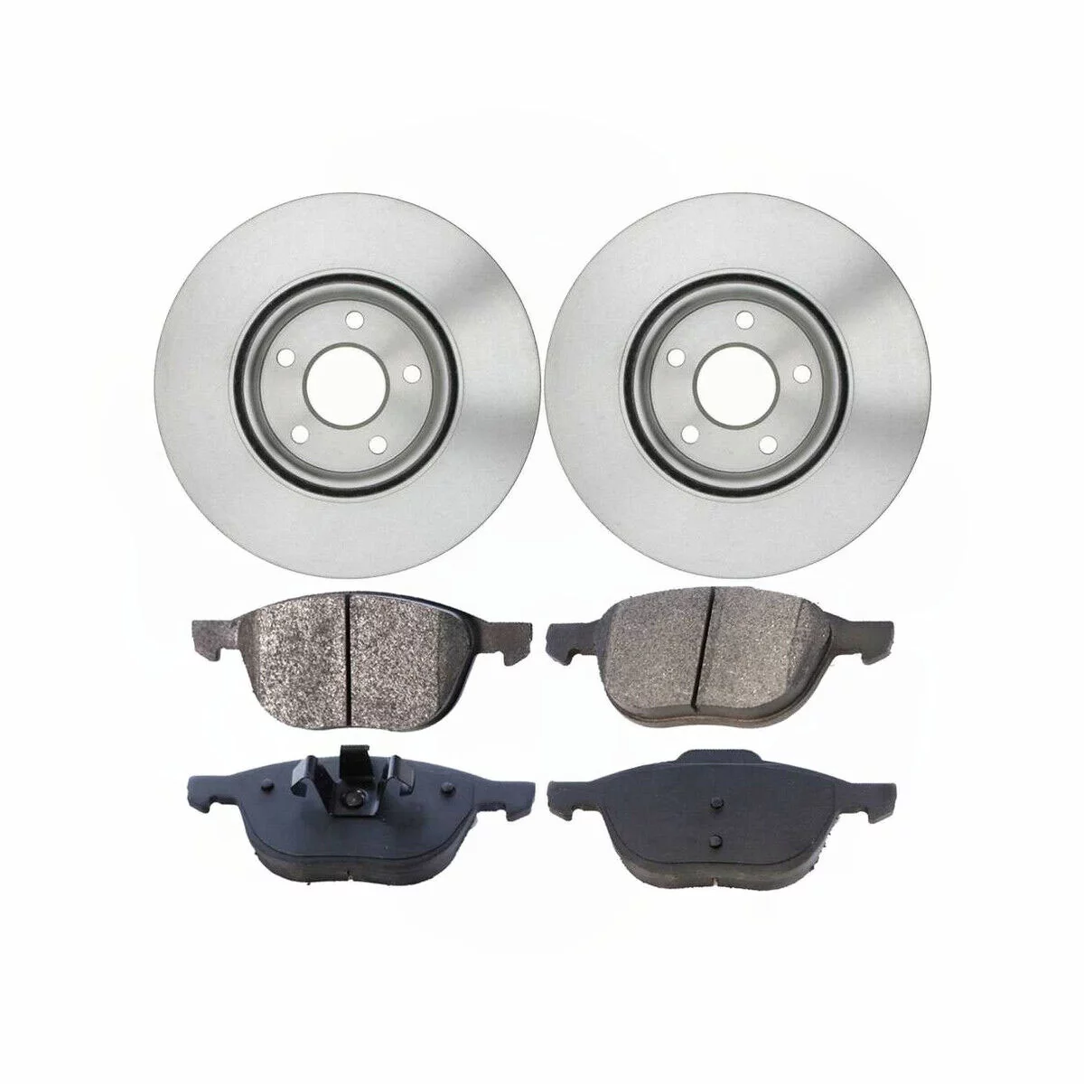 Front Brake Rotors & Ceramic Pads Kit For Ford Escape Volvo C30 C70 S40 V50