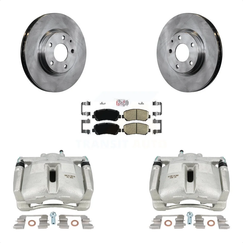 Transit Auto Front Disc Brake Caliper Rotors And Ceramic Pads Kit For 2013-2015 Mazda CX-5 KC8-100208N