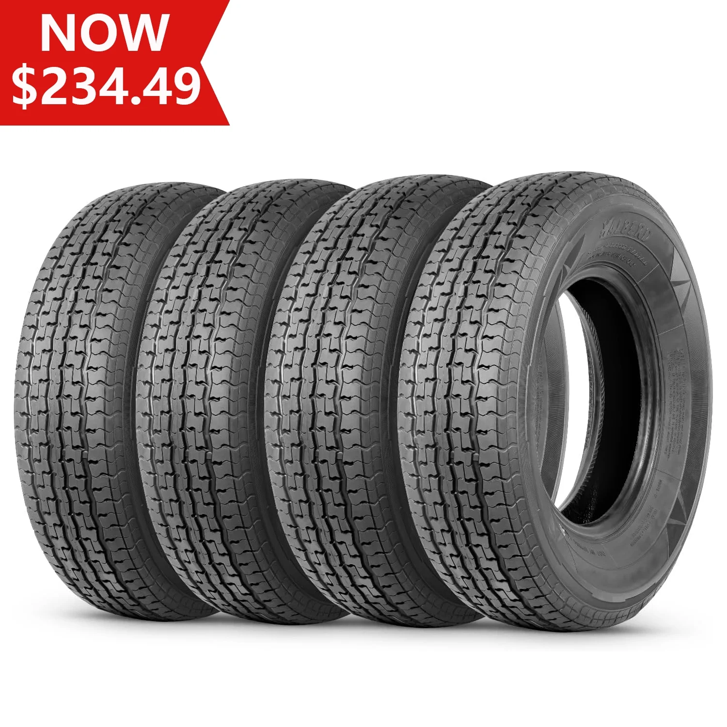 HALBERD Premium Trailer Tires ST205/75R14 8PR Load Range D Heavy Duty 205 75 14 Radial Trailer Tires,Set 4