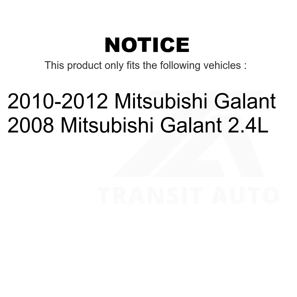 Transit Auto - Front Disc Brake Rotors And Ceramic Pads Kit For Mitsubishi Galant K8C-100471