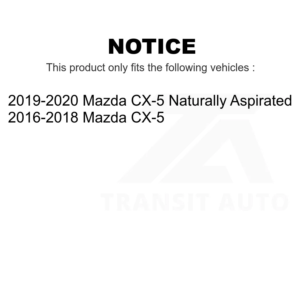Transit Auto - Front Disc Brake Rotors And Semi-Metallic Pads Kit For Mazda CX-5 K8F-102252