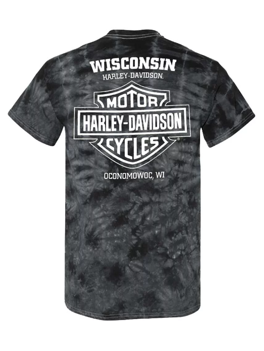 Harley-Davidson Men's Spike Shock Short Sleeve Cotton T-Shirt - Black Wash (3XL), Harley Davidson