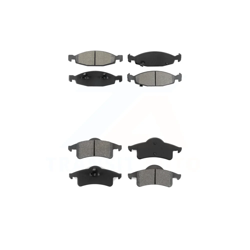 Front Rear Semi-Metallic Brake Pads Kit For 1999-2002 Jeep Grand Cherokee With Teves & ATE Caliper KSM-100336