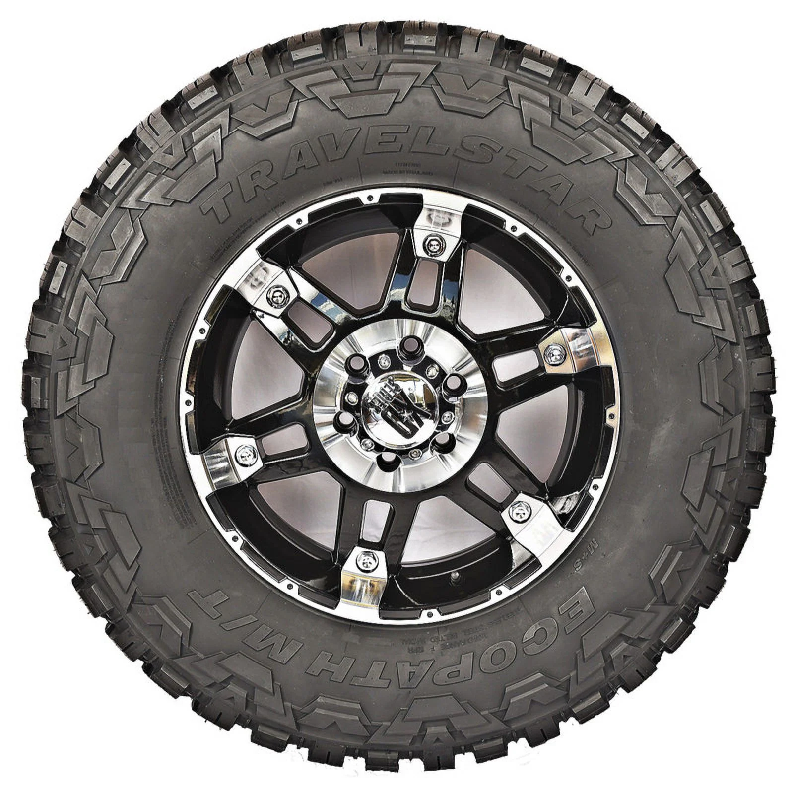 Travelstar Ecopath MT LT35X12.50R24 10 Ply 114Q Load Range E SUV Light Truck Mud Terrain Tire 35/12.50R24 MT (Tire Only)