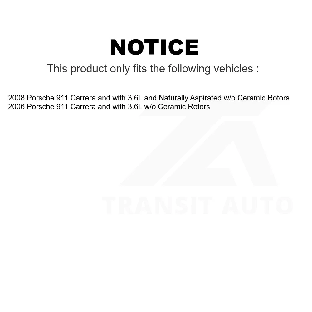 Mpulse Front Rear Disc Brake Pads Wear Sensor (2 Pack) For Porsche 911 w o Ceramic Rotors KSE-100365