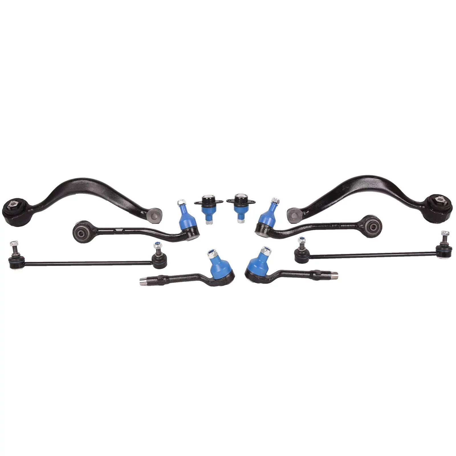10Pcs For BMW X5 E53 Front Lower Control Arms Sway Bar Link Ball Joint Kit