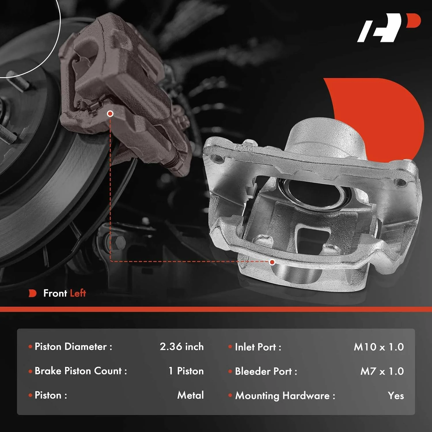 A-Premium Brake Caliper Assembly Compatible with Lexus RX300 1999-2001 Front Driver Side