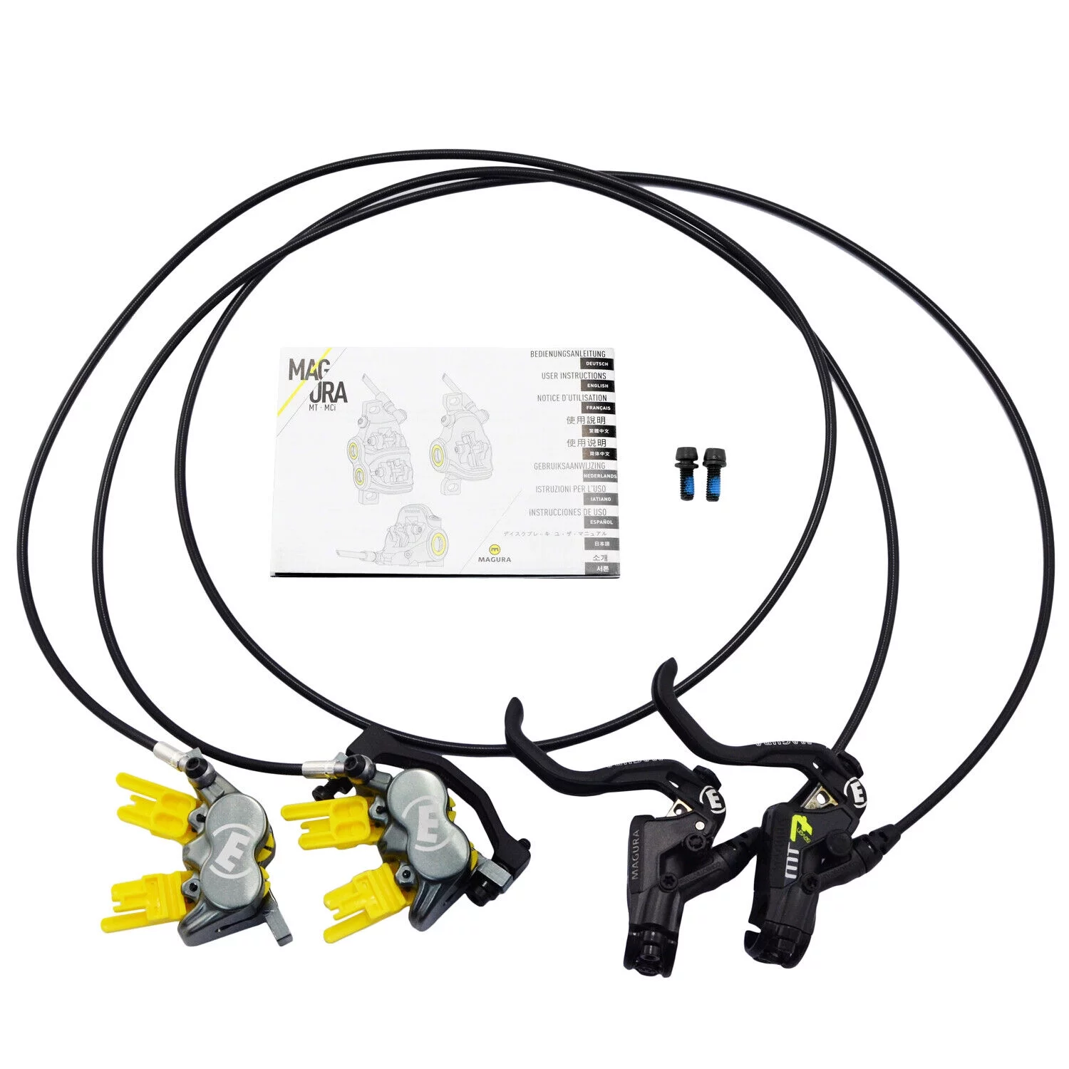 Magura MT7 Pro 4-Piston Post Mount Hydraulic Disc Brake Set (F+R) W/O Rotor #MG2630