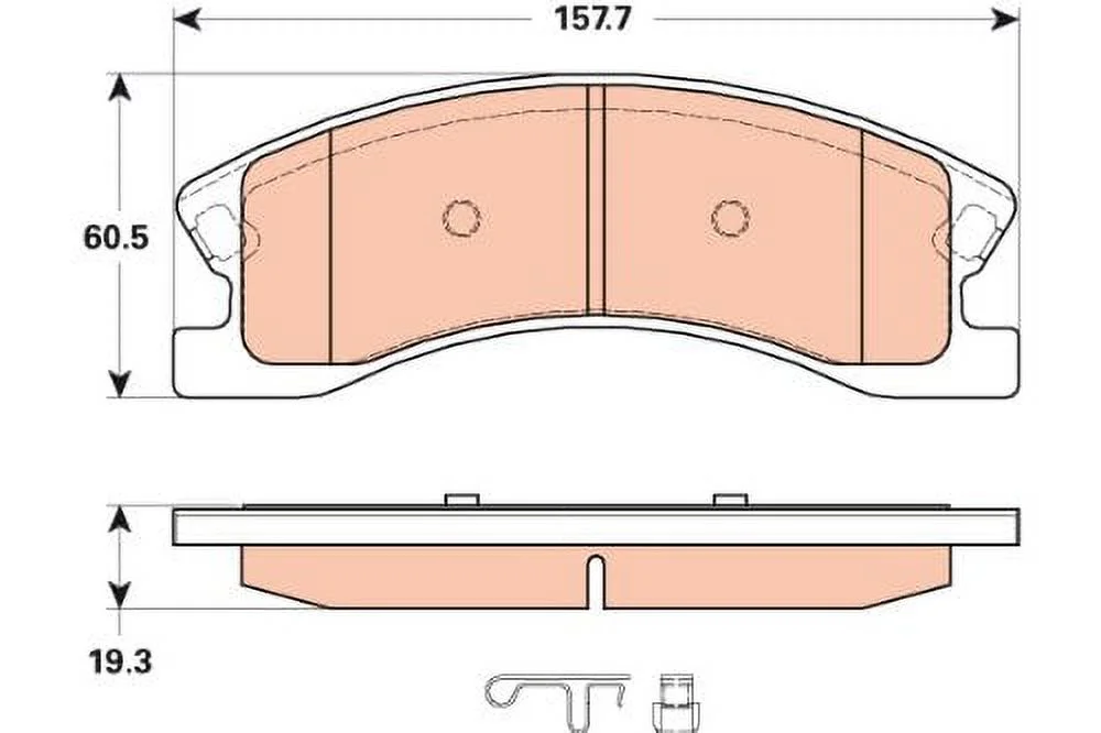 TRW TPC0945 Premium Ceramic Front Disc Brake Pad Set Fits select: 1999-2004 JEEP GRAND CHEROKEE