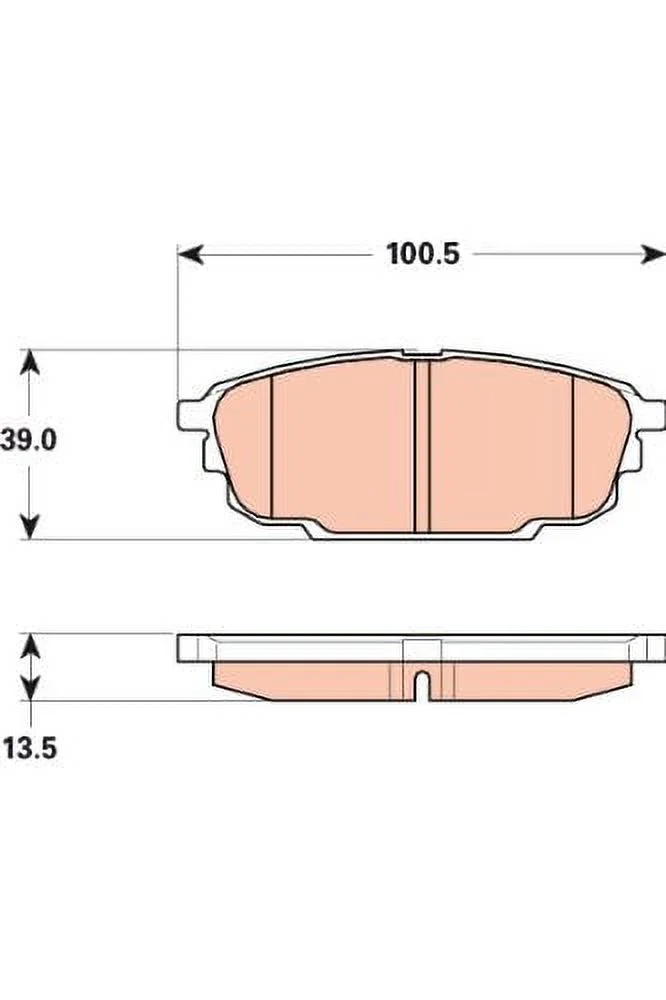 TRW TPC0892 Premium Ceramic Rear Disc Brake Pad Set Fits select: 2001-2003 MAZDA PROTEGE