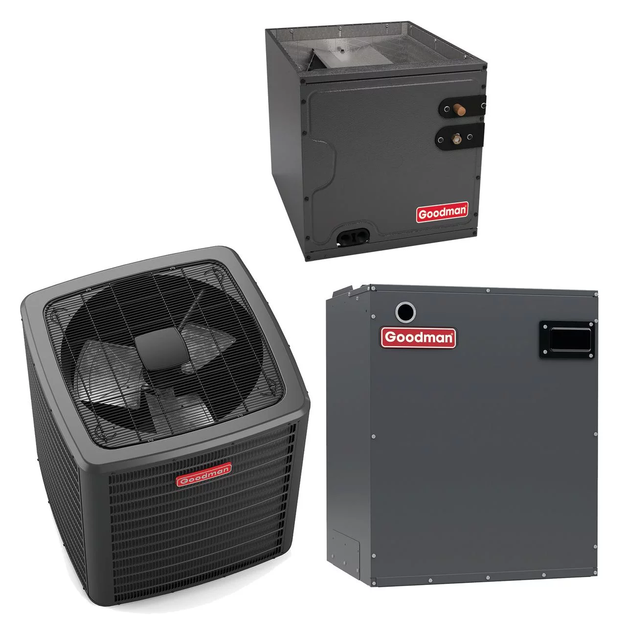 Goodman 2.5 Ton 15 SEER2 Air Conditioning Horizontal System (1600 CFM) - GSXN403010 - CHPTA3630C4 - MBVC1601AA-1