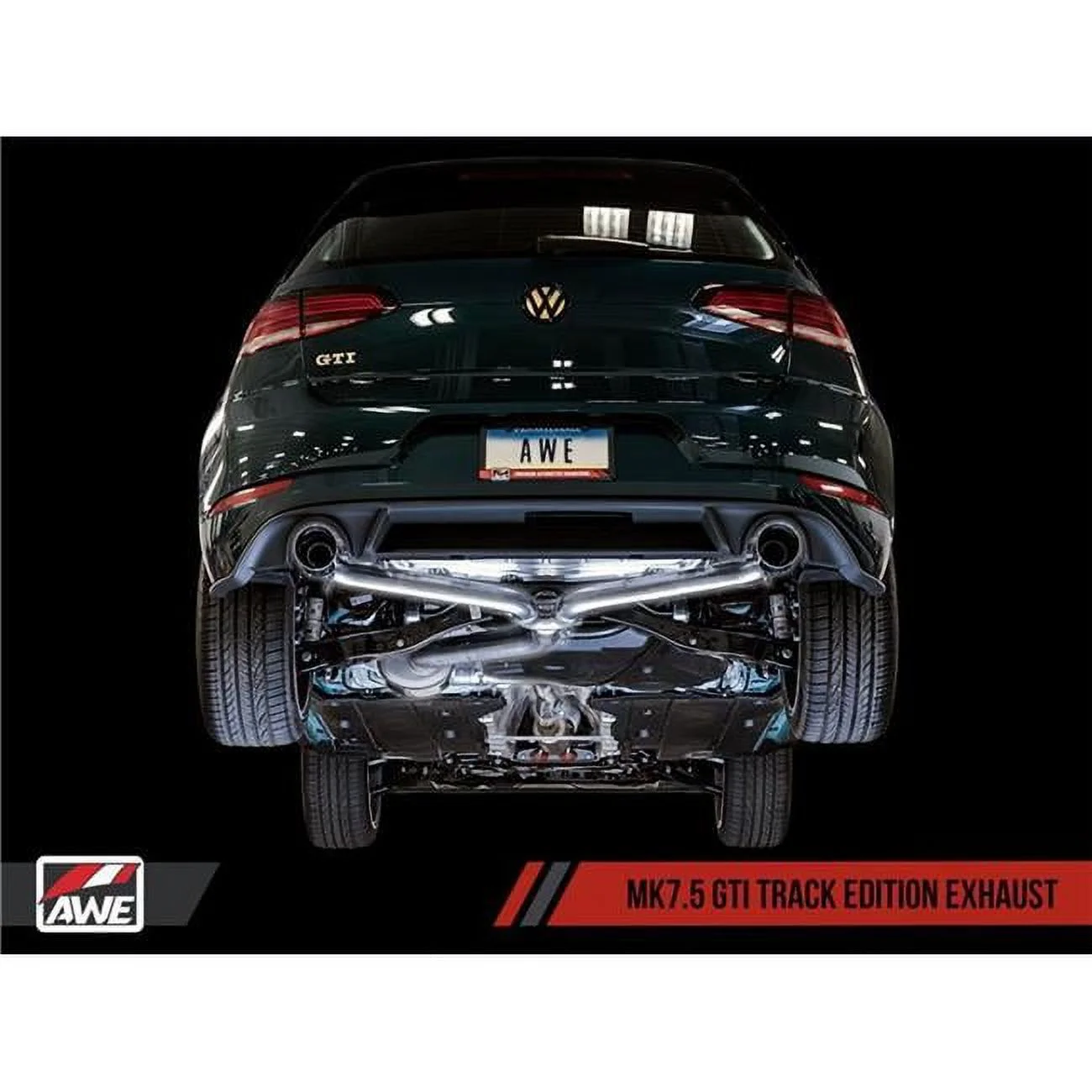 102 mm Exhaust with Chrome Silver Tips for Volkswagen GTI MK7.5 2.0T Track Edition