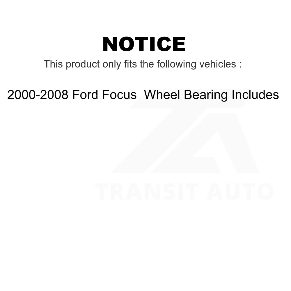 Rear Brake Drums Pair For 2000-2008 Ford Focus Wheel Bearing Includes K8-101890