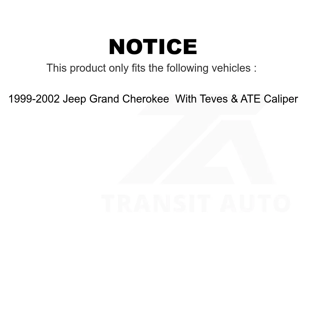 Front Semi-Metallic Disc Brake Pads PPF-D790 For 1999-2002 Jeep Grand Cherokee With Teves & ATE Caliper