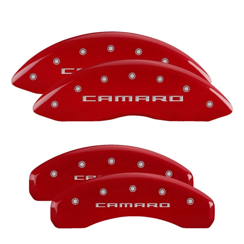 MGP Caliper Covers 14033SCA5RD Camaro Script Logo - Red Powder Coat - Set of 4 Fits select: 2010-2015 CHEVROLET CAMARO LT