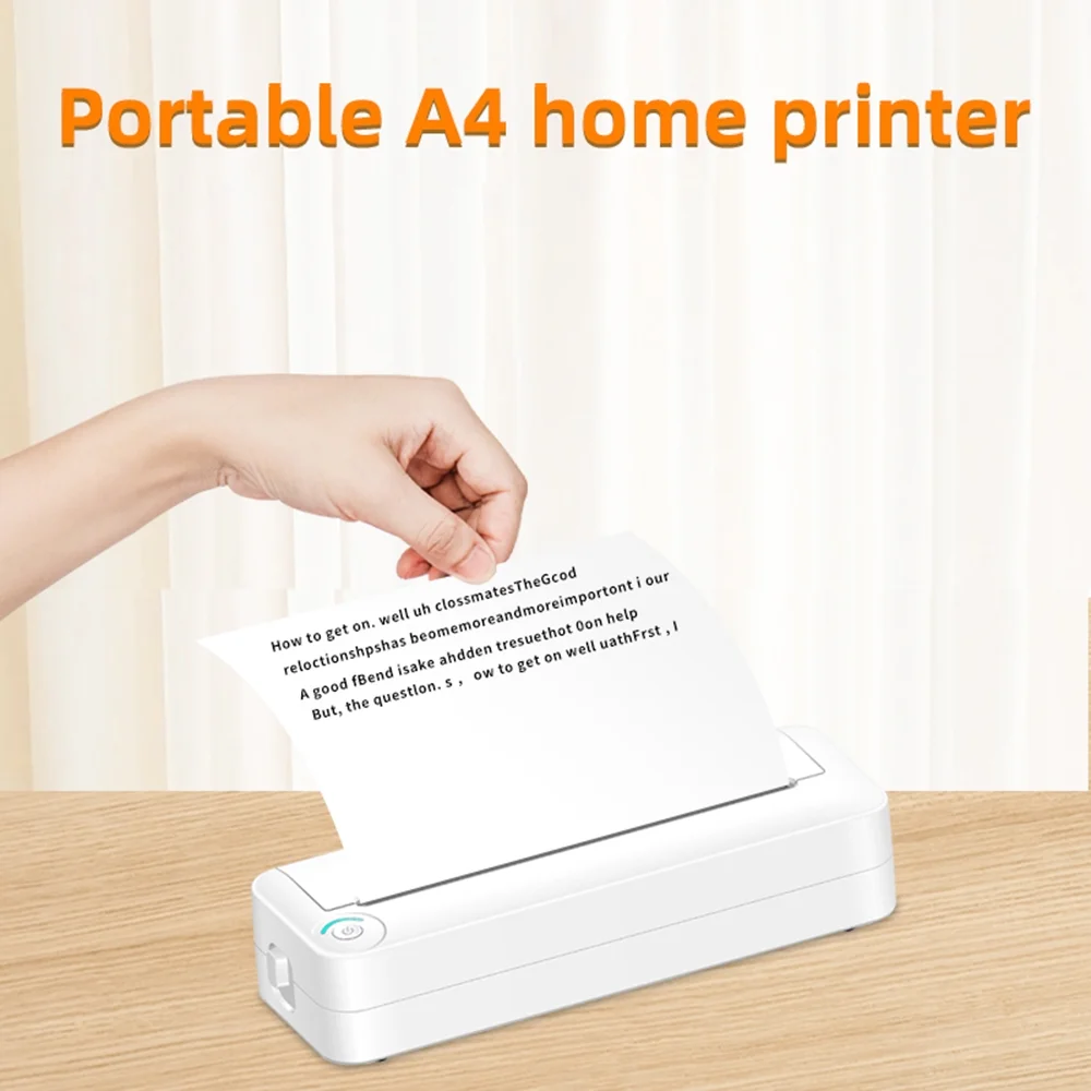 Anself Thermal Printer, Portable Bluetooth Paper Printer for iOS and Android, Wireless Printing on the Go