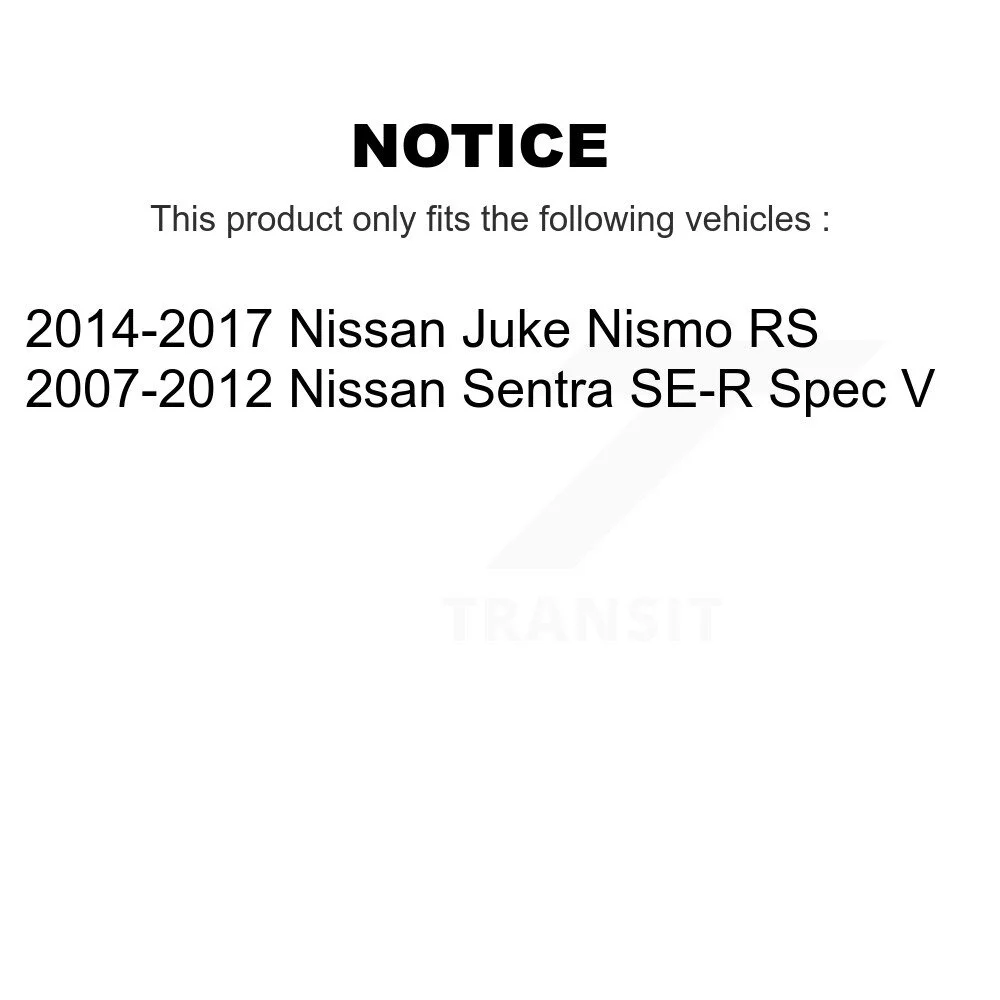 Transit Auto - Front Coated Drilled Slotted Disc Brake Rotors And Ceramic Pads Kit For Nissan Sentra Juke KDA-100115