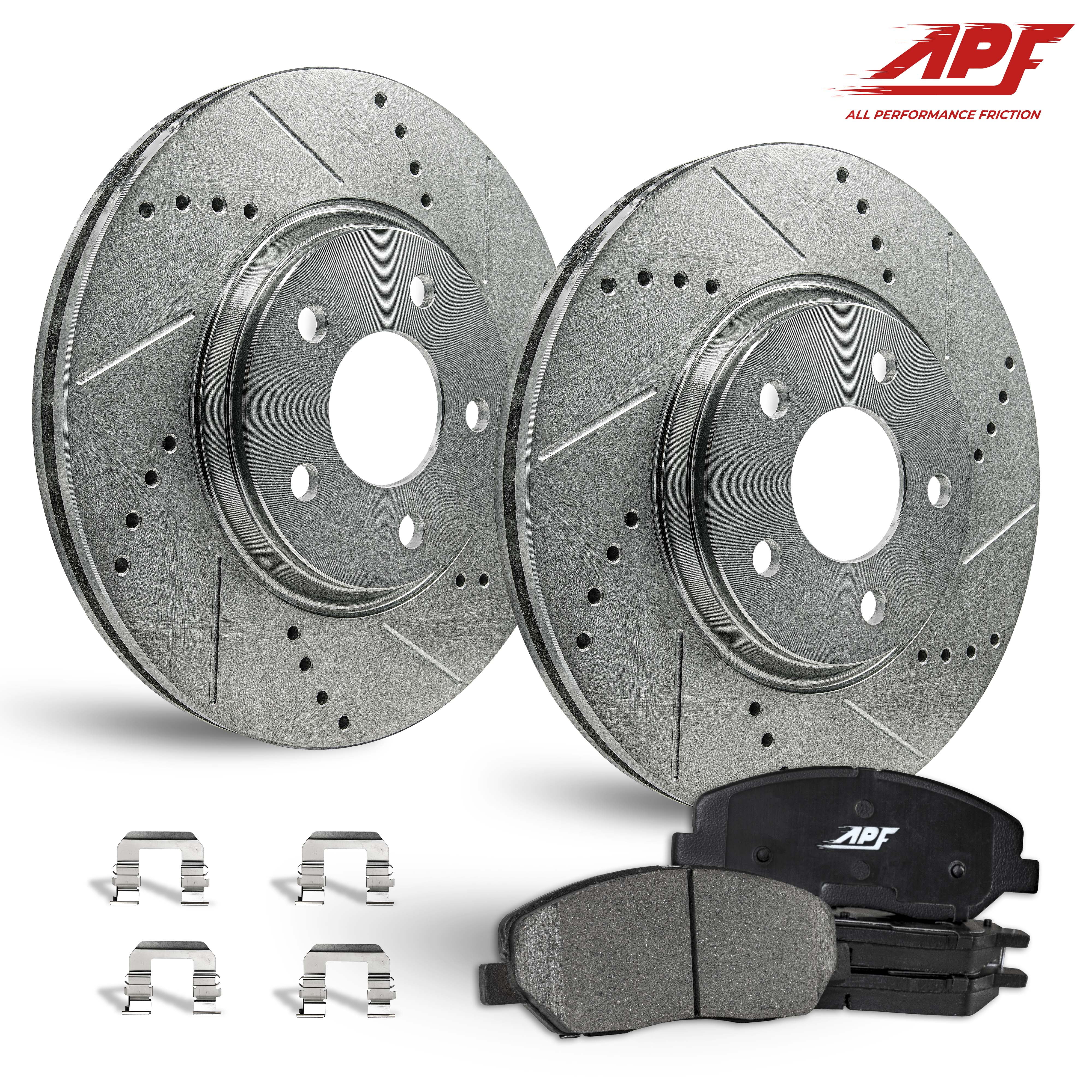 Front Zinc Drill/Slot Brake Rotors+Ceramic Pads for Honda Civic Hybrid 2012-2015