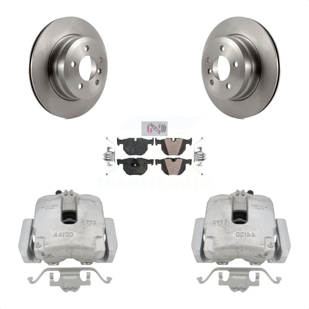 Transit Auto Rear Disc Brake Caliper Rotors And Semi-Metallic Pads Kit For BMW X5 X6 KC8-100994N