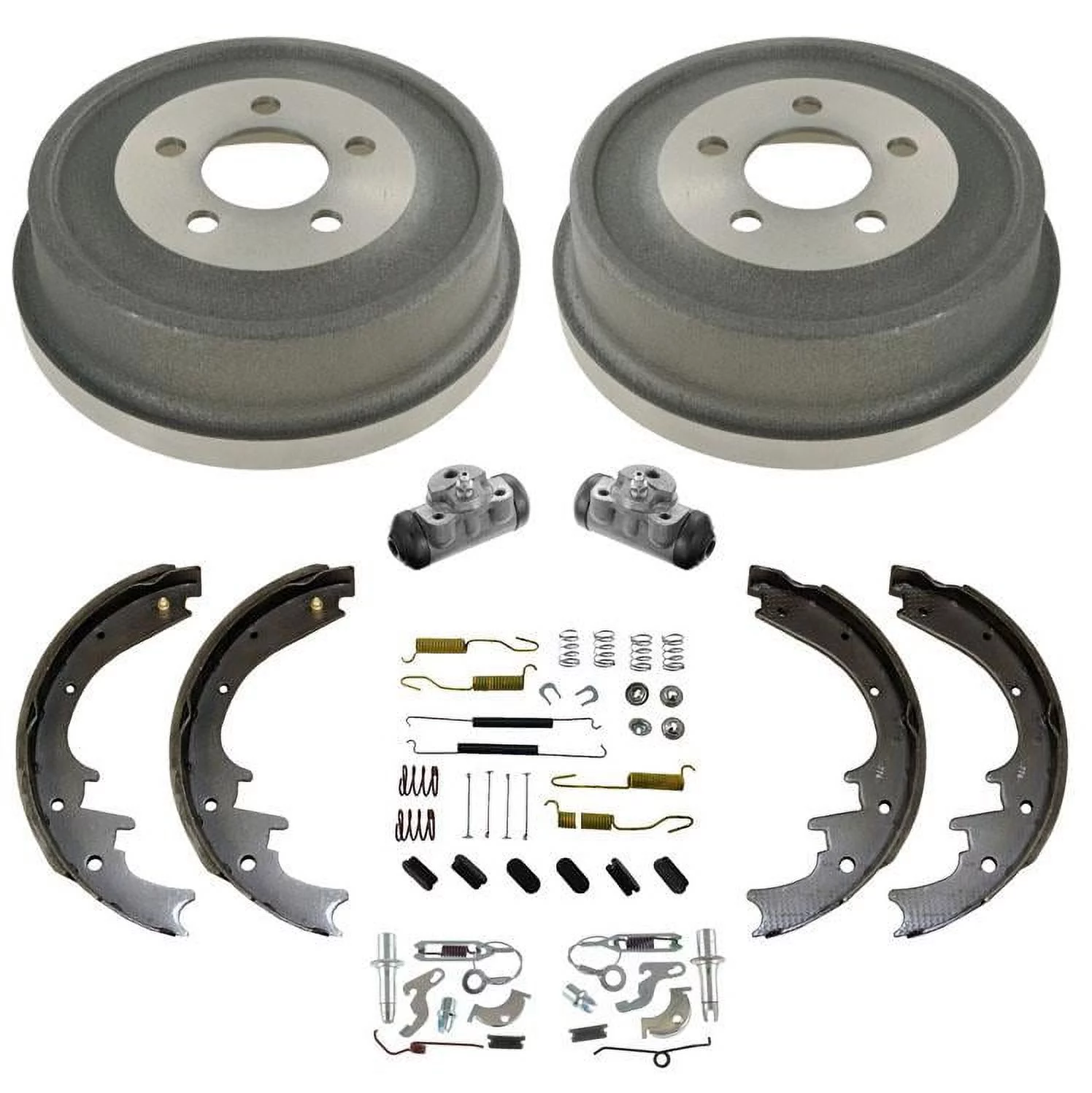 Rear Brake Drums Shoes Spring Wheel Cylinder Kit for Jeep Liberty 8pc 2002