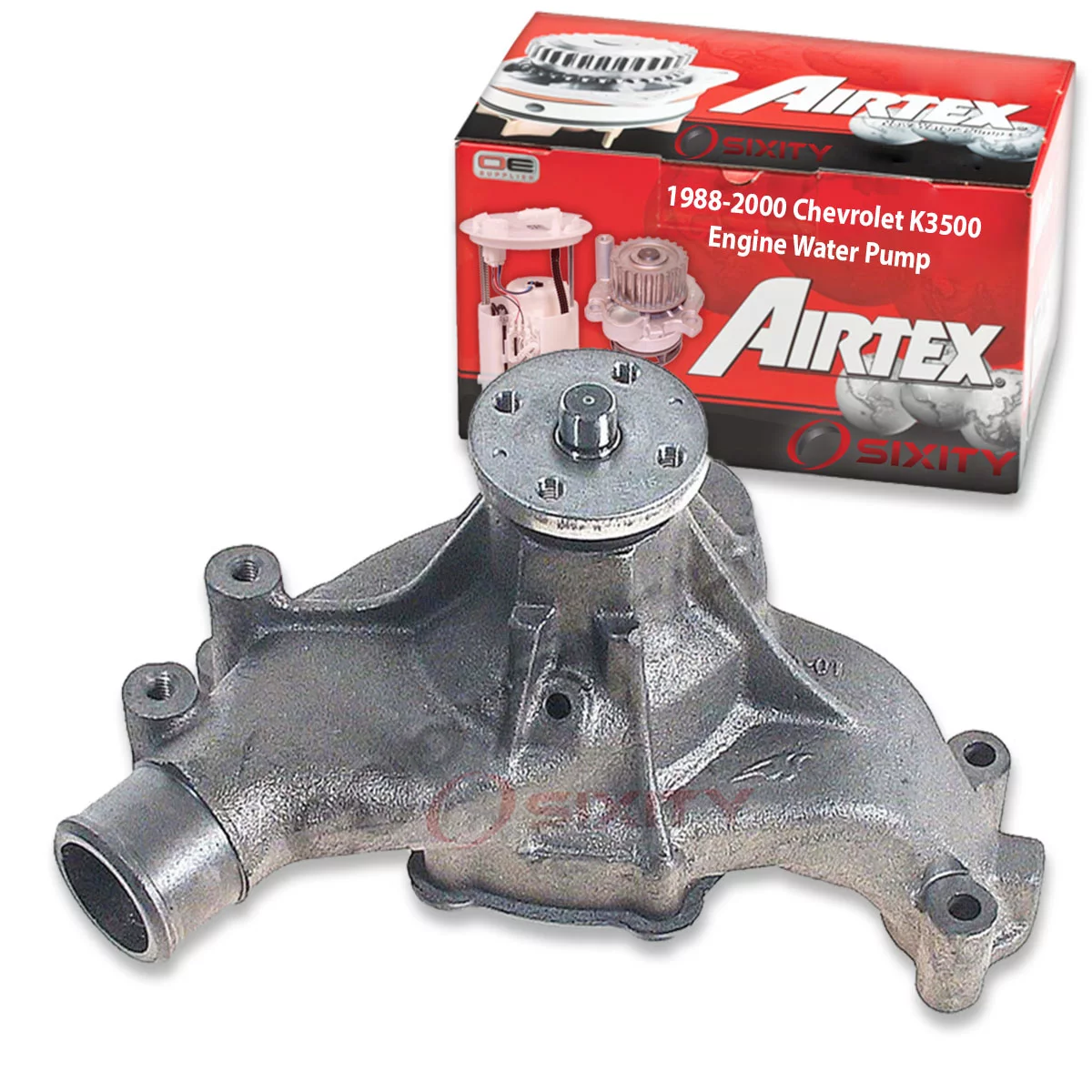 Airtex Engine Water Pump compatible with Chevrolet K3500 7.4L V8 1988-2000