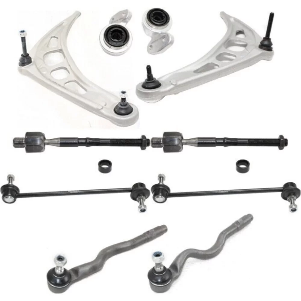10pc Lower Control Arm Tie Rod End Sway Bar Kit Fits BMW E43 3 Series Z4