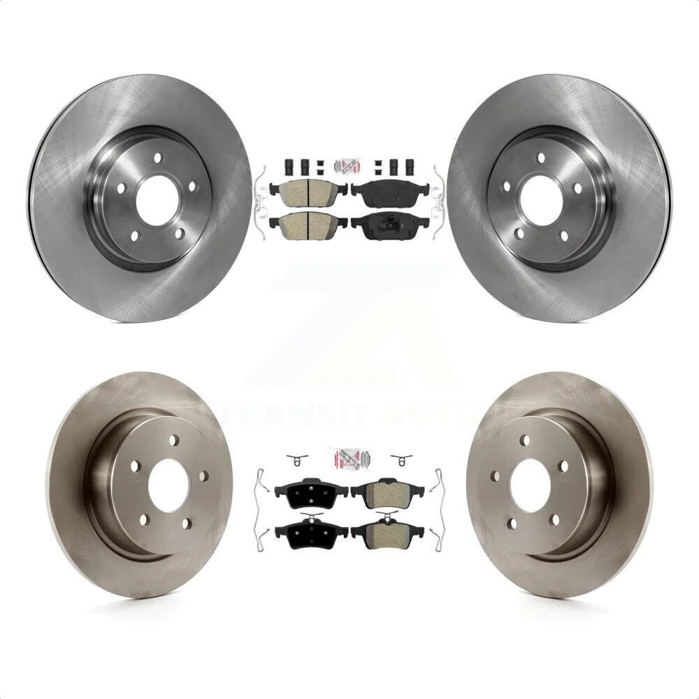 Transit Auto - Front Ceramic Rear Semi-Metallic Pads And Disc Brake Rotors Kit For Ford Escape Connect K8A-102719