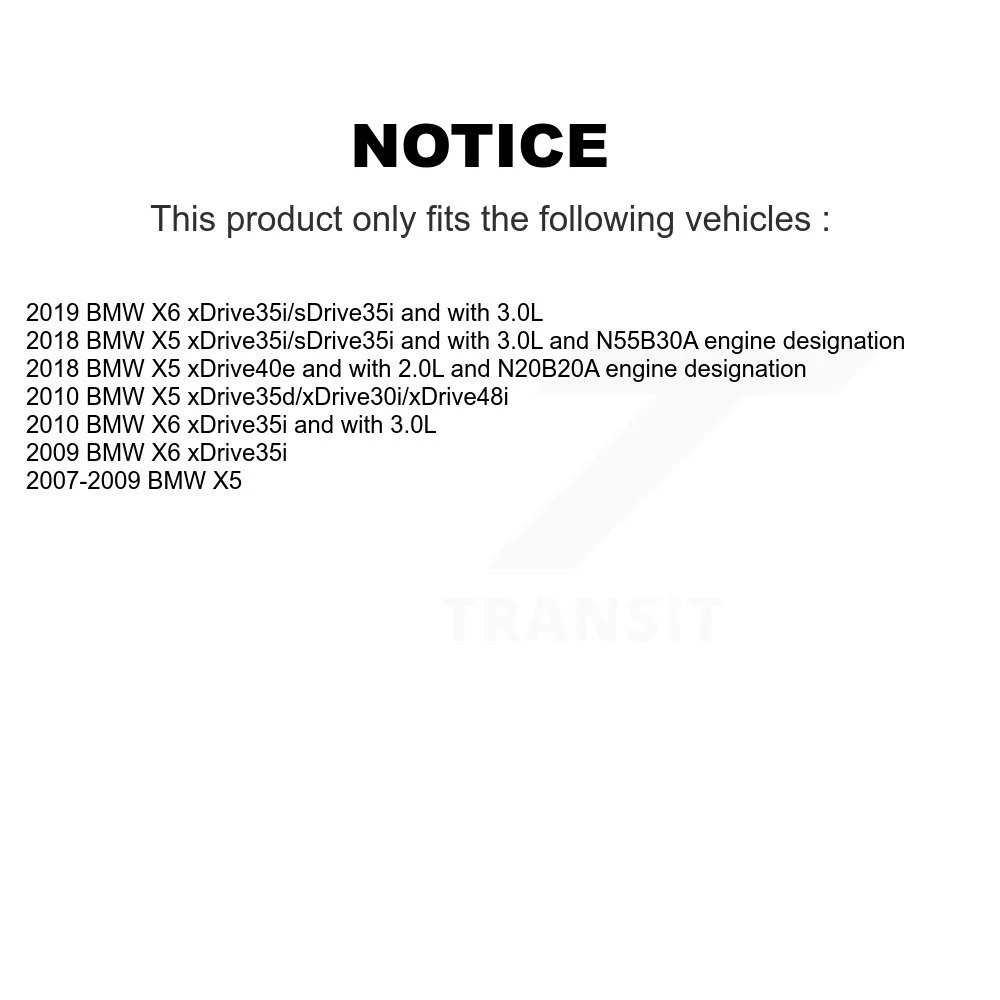 Transit Auto - Front Ceramic Disc Brake Pads And Wear Sensors Kit For BMW X5 X6 KTW-100053