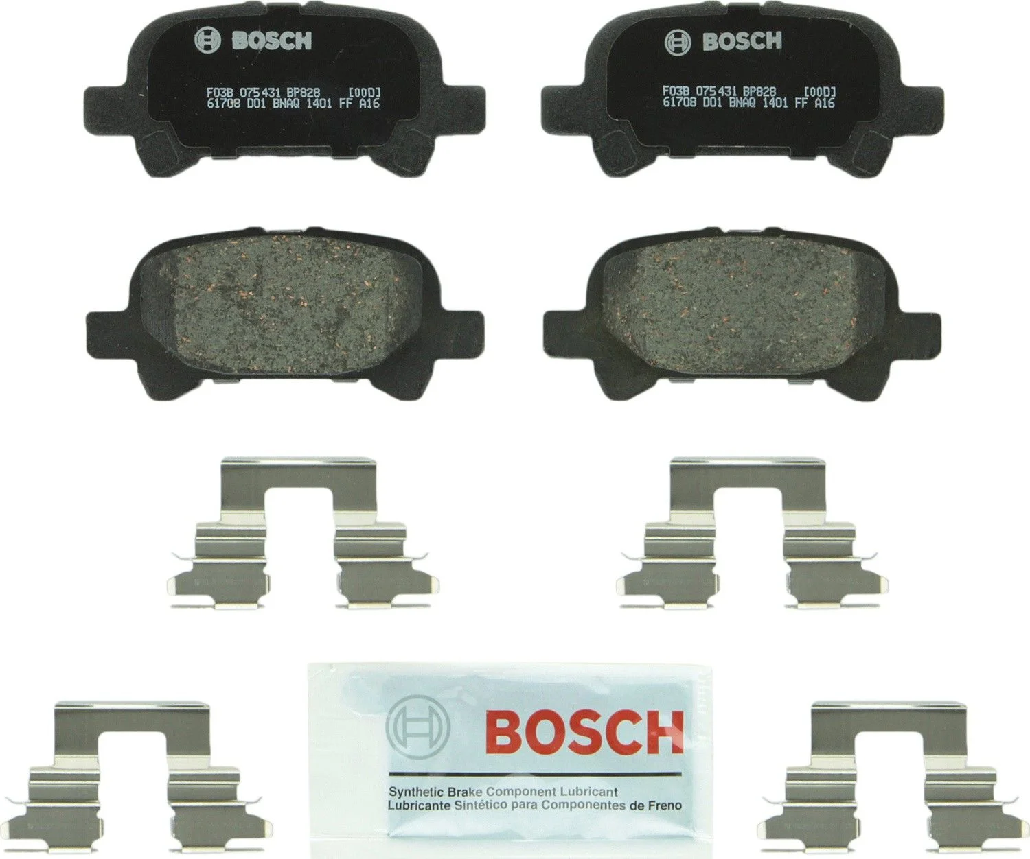 Bosch BP828 QuietCast Premium Disc Brake Pad Set Fits select: 2000-2006 TOYOTA CAMRY, 2000-2007 TOYOTA AVALON