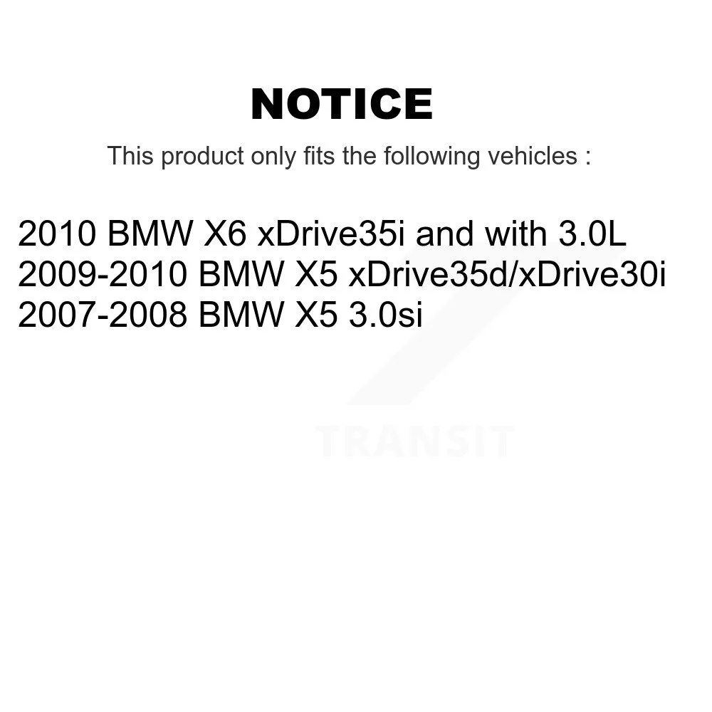 Transit Auto - Rear Ceramic Disc Brake Pads And Wear Sensors Kit For BMW X5 X6 KTW-101225