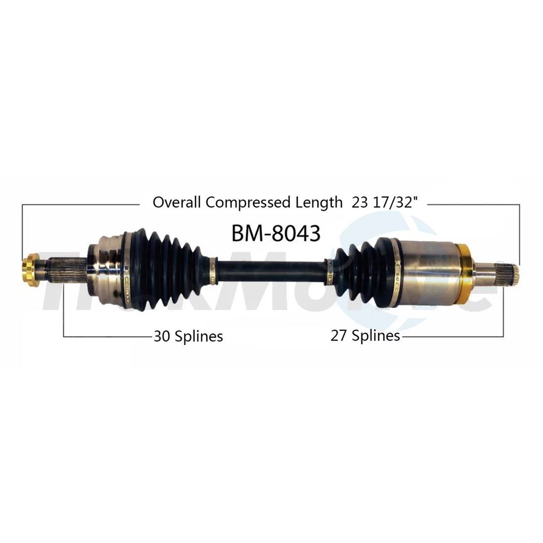 TrakMotive 2 Front Left Right CV Joint Axle Shaft For 2004-2010 BMW X3