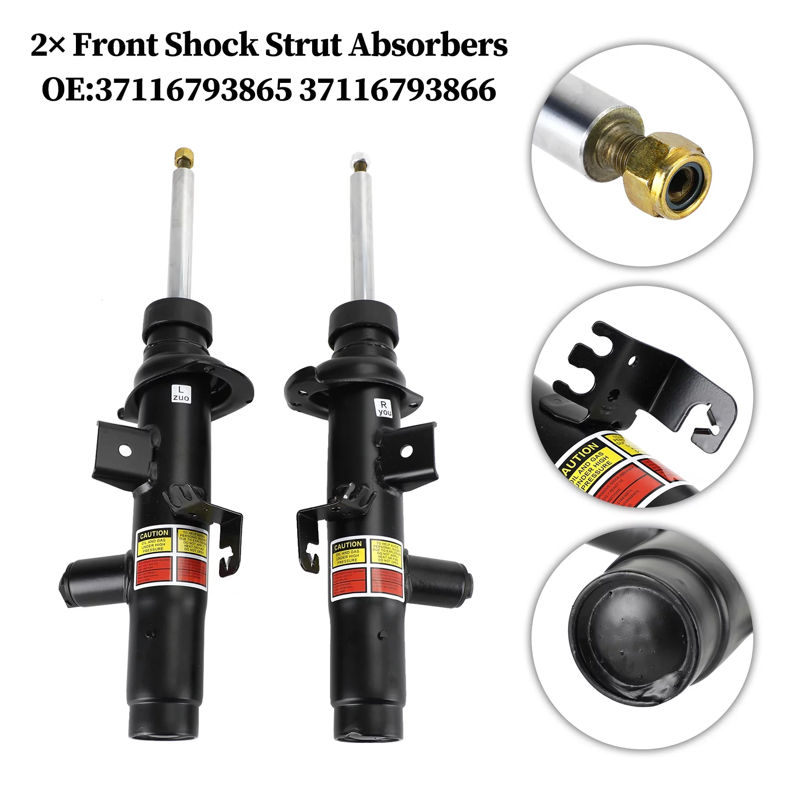 Mad Hornets 2pcs Front Shock Strut Absorbers for BMW 3 F30 320i 328i 37116793865 37116793866