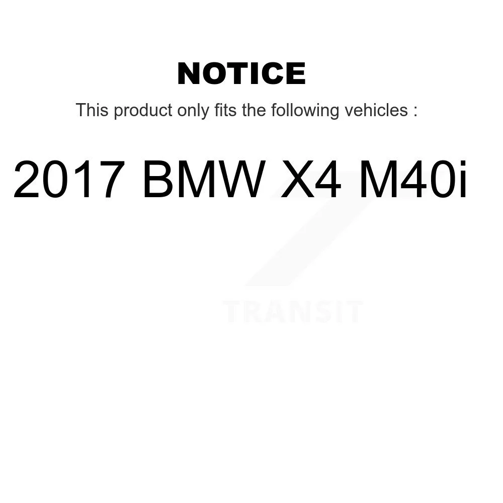 Transit Auto - Front Semi-Metallic Disc Brake Pads And Wear Sensors Kit For 2017 BMW X4 M40i KPW-100952