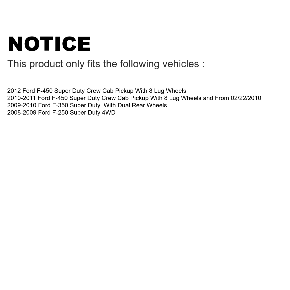 Front Rear Ceramic Brake Pads Kit For Ford F-250 Super Duty F-350 F-450 KTC-100045