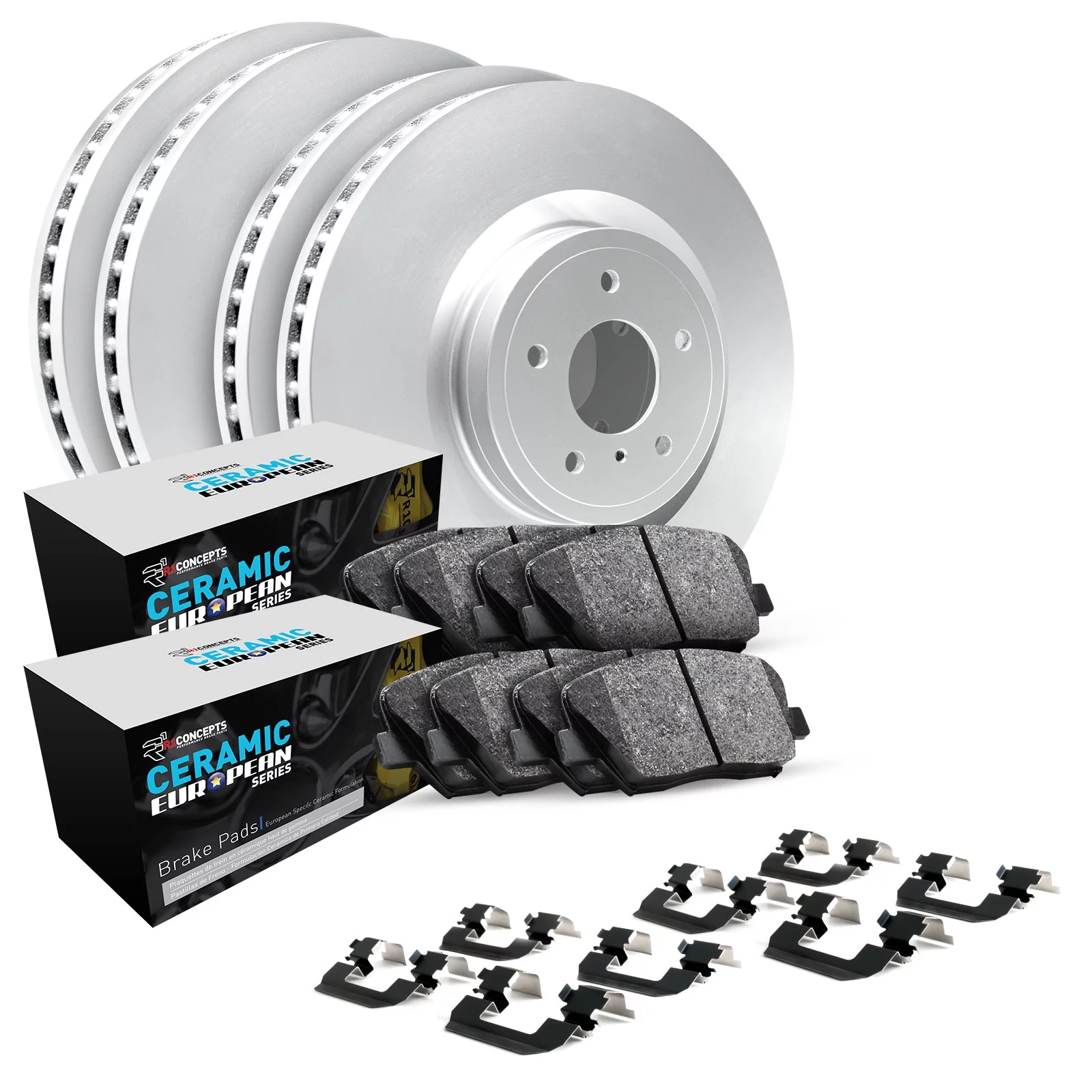 R1 Concepts Front Rear Brake Rotors Carbon With Euro Ceramic Pads Wdth2 11973 Fits select: 2012-2013 TESLA MODEL S