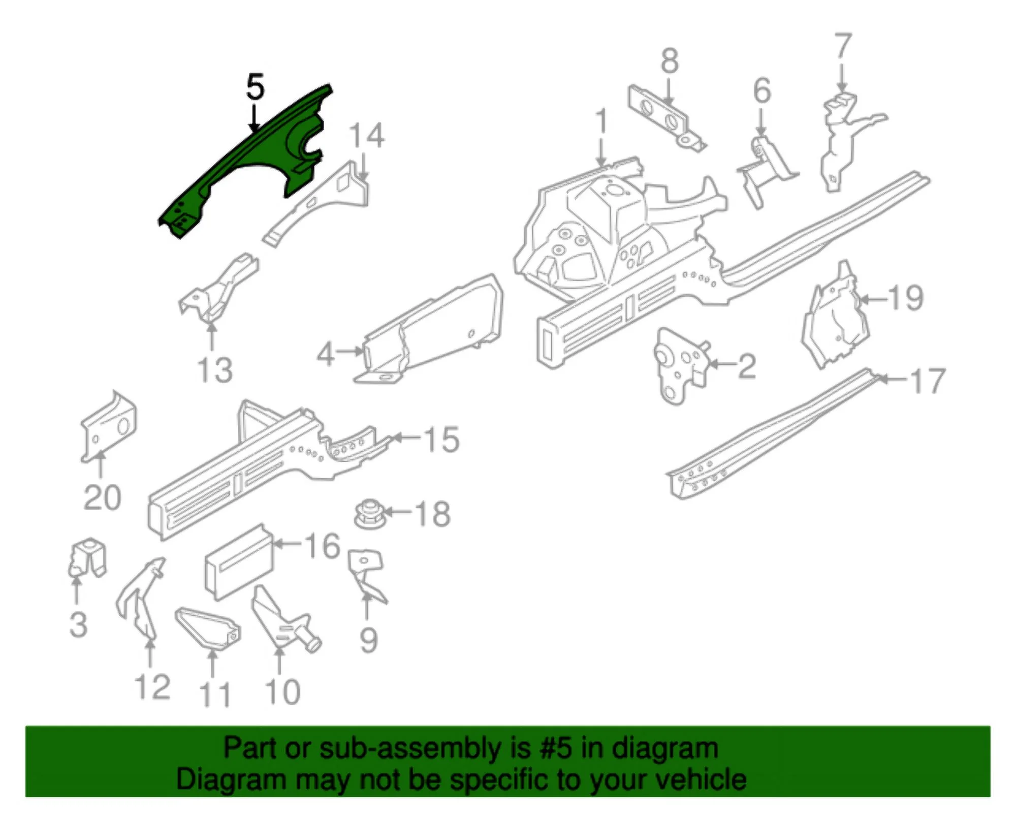 New Genuine BMW Supporting Strut Whl House (2006-2012) OE 41217145351
