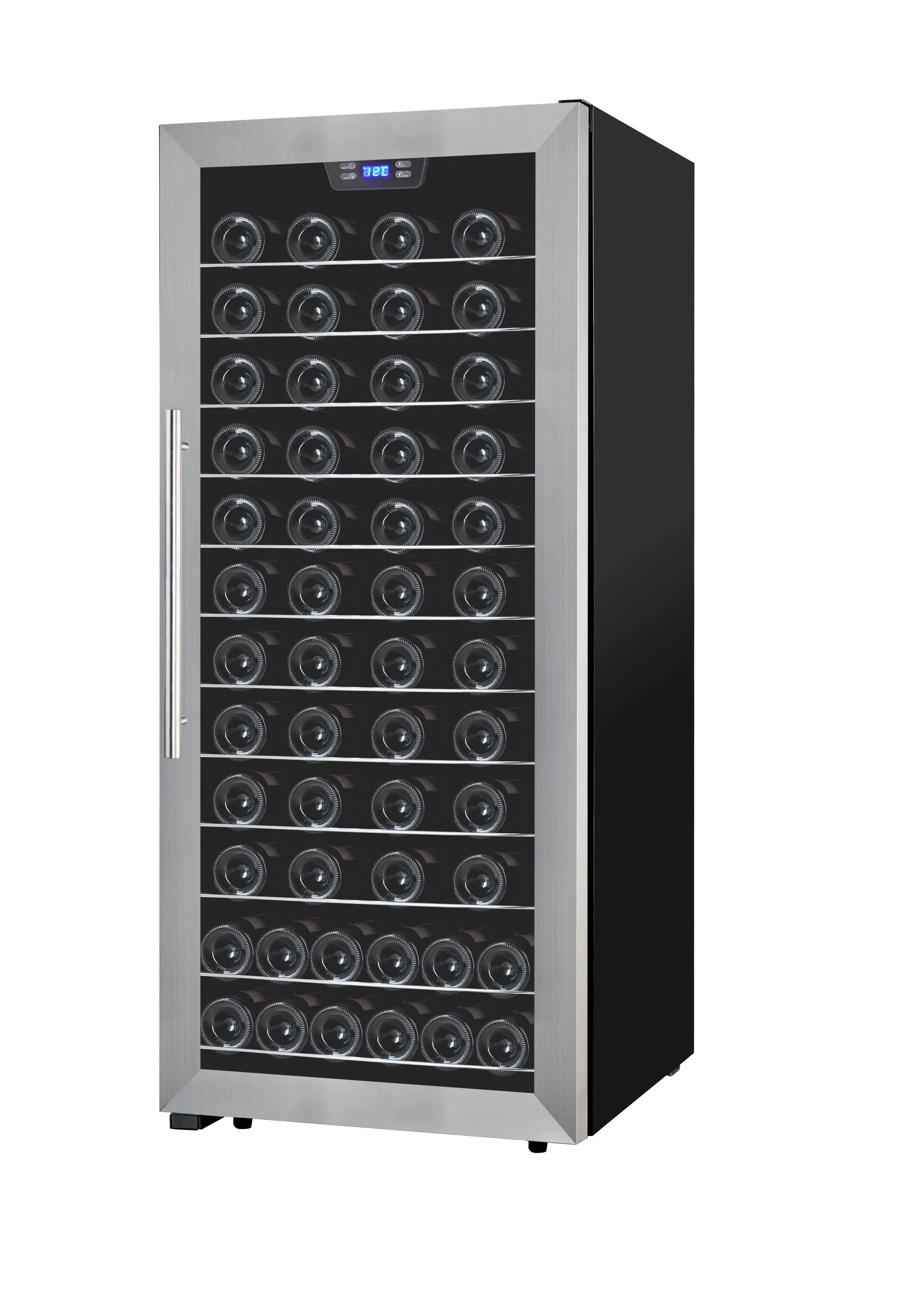 Premium Levella 21.65 in. Wide 8.5 cu. ft. 94-Bottle Single Zone Freestanding Wine Cooler with Tempered Glass Door