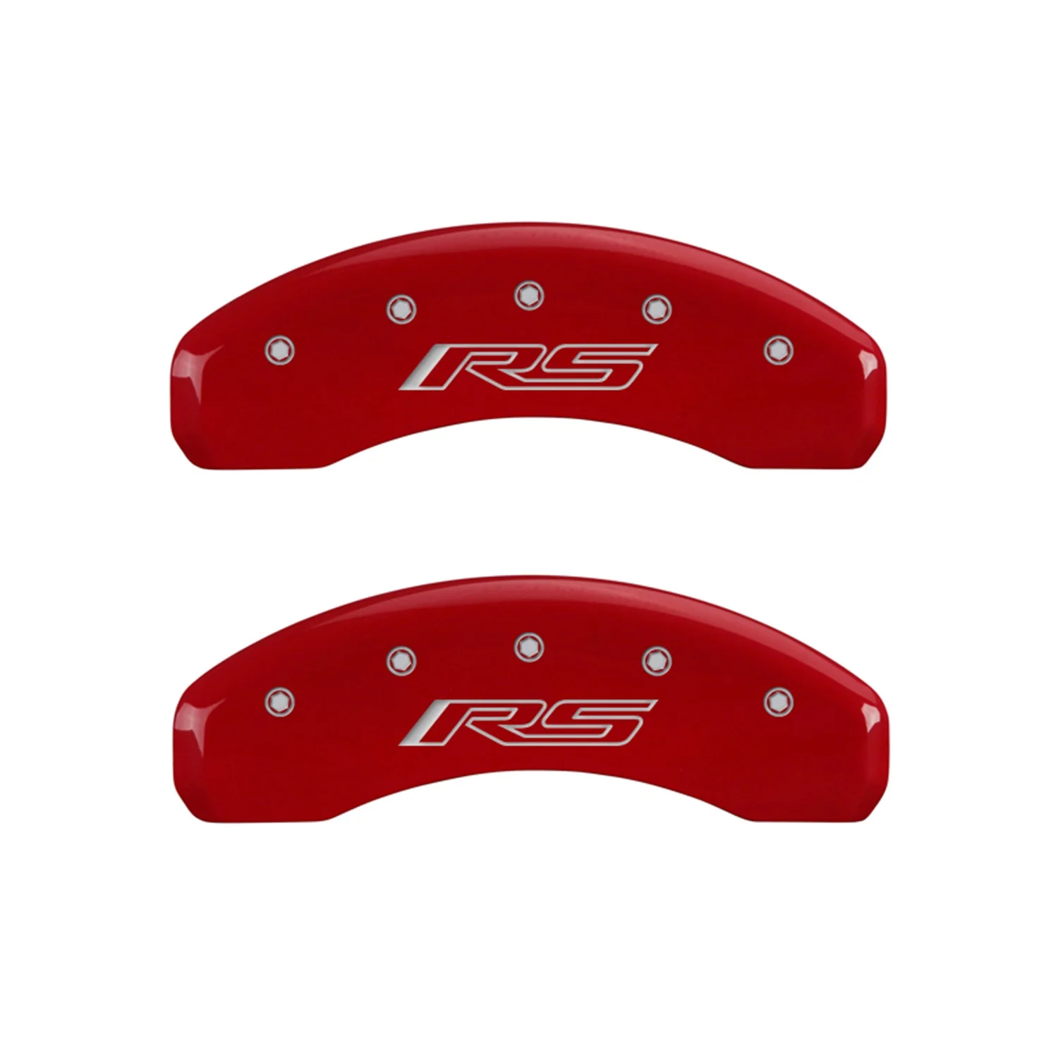MGP Caliper Covers 14033SRS5RD RS Script Logo - Red Powder Coat - Set of 4